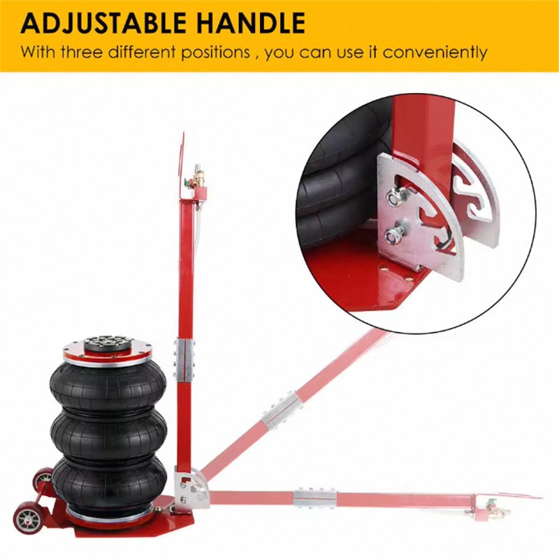 Hot Selling Mobile Folding Handle Style 3 Tons Quick Lift Garage Mechanic Pneumatic Air Bags Jack for Vehicles Maintenance