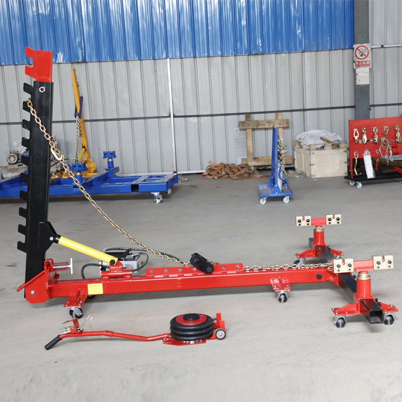 Portable Auto Body Puller Frame Straightener with Clamps Hydraulic Foot Pump for Auto Repair Shop