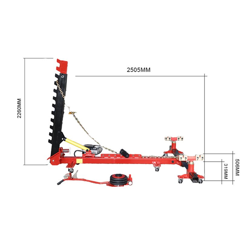 Portable Auto Body Puller Frame Straightener with Clamps Hydraulic Foot Pump for Auto Repair Shop