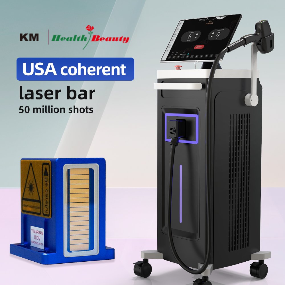 Korea 808NM Diode Laser Beauty Equipment Stationary Laser Machine for Face Body Treatment Model Number ICE 755NM 1064NM