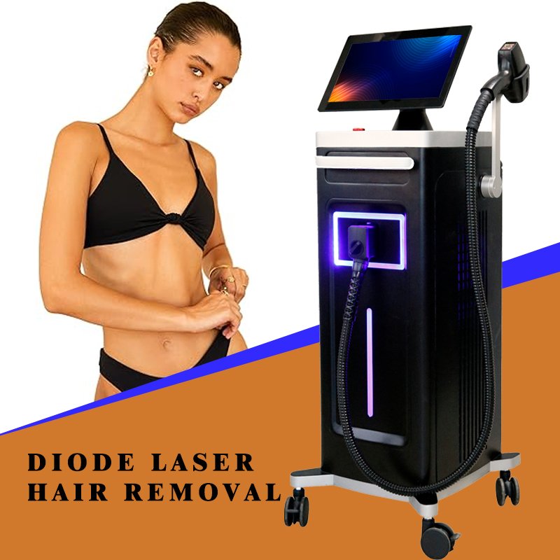 Korea 808NM Diode Laser Beauty Equipment Stationary Laser Machine for Face Body Treatment Model Number ICE 755NM 1064NM
