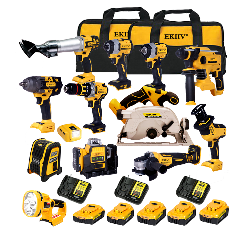 electric tools set 15 in One Brushless combo kits 15-piece 20v lithium ion cordless tools
