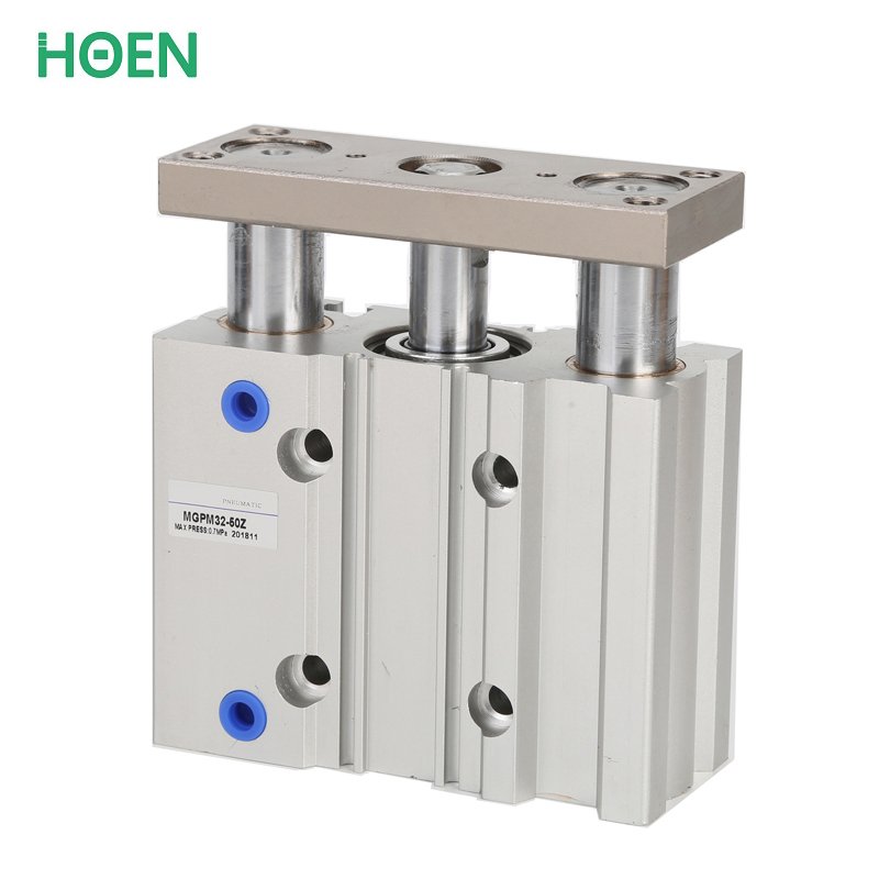 MGPM 16mm Bore Size 10mm~200mm Stroke Size Three Axis Compact Guide Rod Air Pneumatic Cylinder MGPM16-20Z
