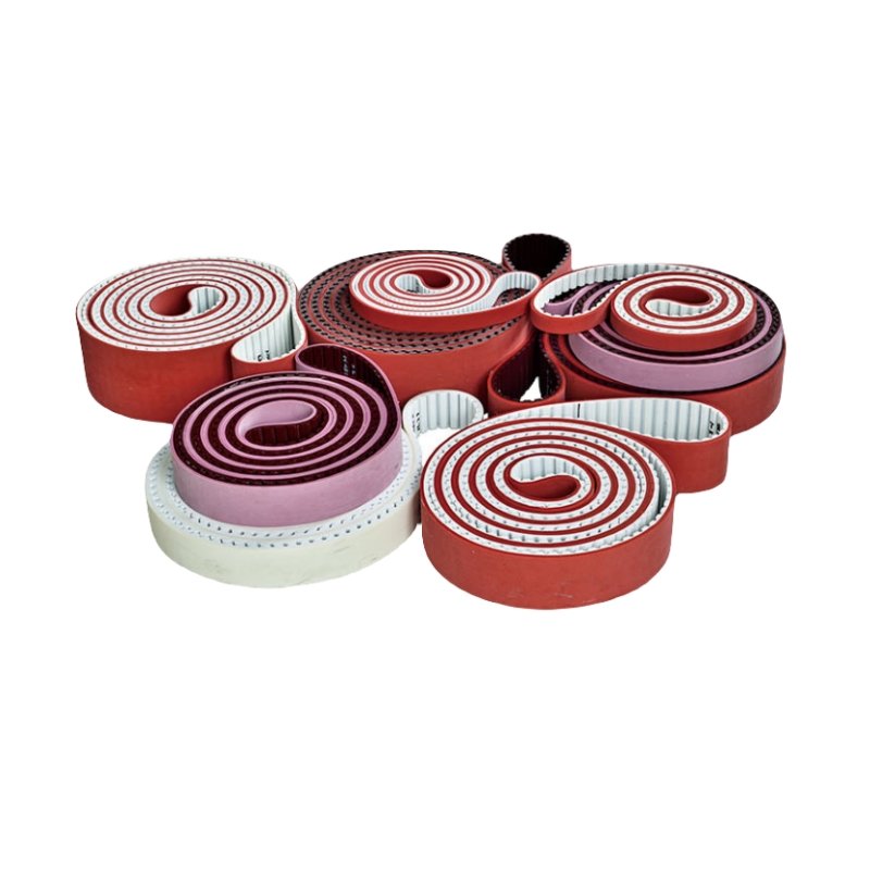 Factory Price Good Wear-Resisting Continental Red Rubber Coating Add Guide bar PU Trapezoidal Tooth Synchronous Timing Belt