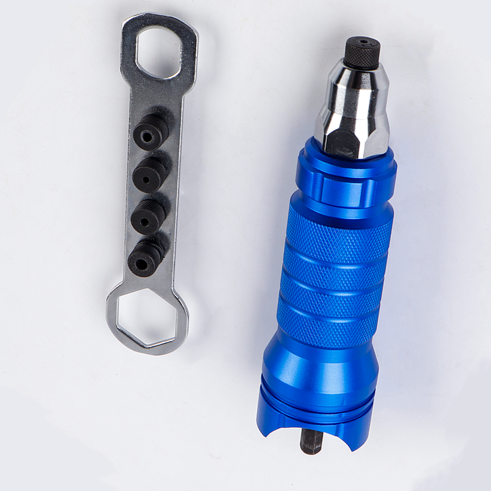 New Electric Rivet Gun Adapter Head 2.4mm-6.4mm Drill Cordless Riveting Tool Insert Nut To Pull Rivet Power Tools Accessories.