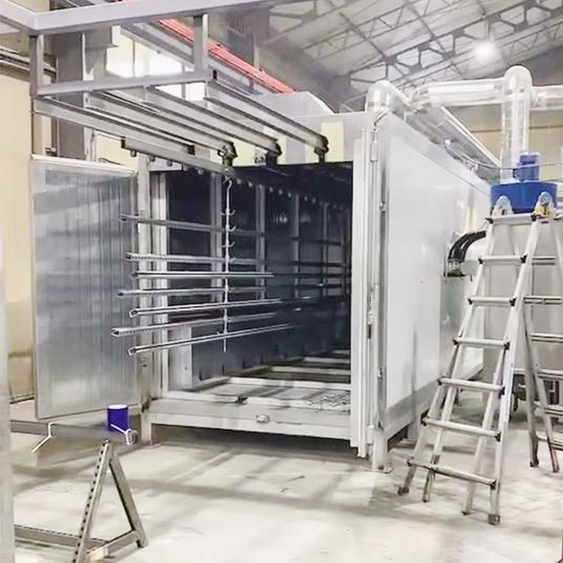 Semi-auto Powder Coating Line With Overhead Conveyor System for Long Items Like Aluminum Profile