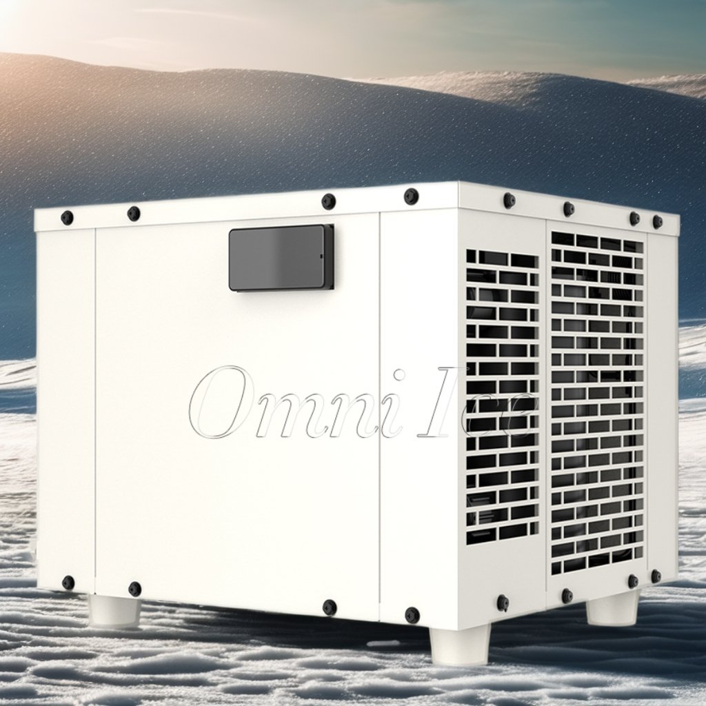 OMNI Custom Logo 2/3 HP Water Chiller for Bath Ice Plunge Blast Cold Water with Pump Motor and Compressor 220V Voltage