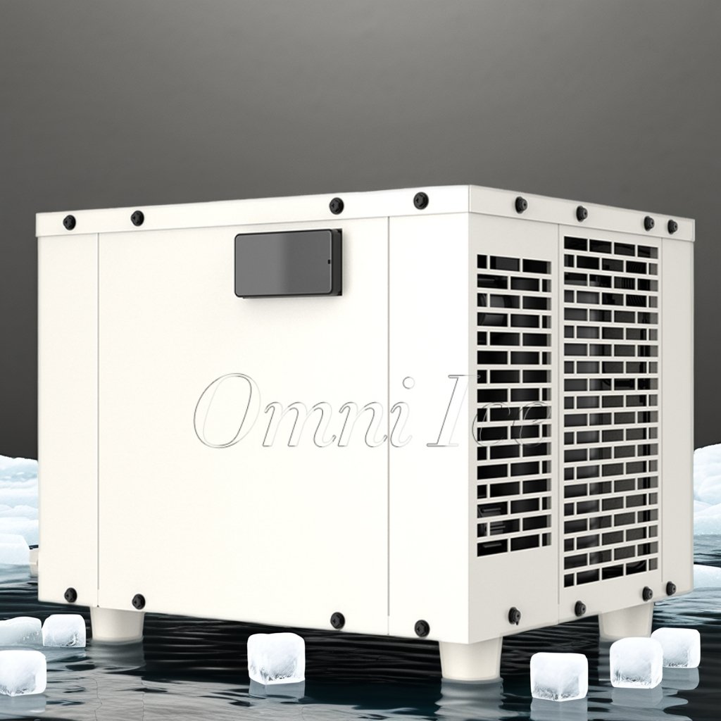 OMNI Custom Logo 2/3 HP Water Chiller for Bath Ice Plunge Blast Cold Water with Pump Motor and Compressor 220V Voltage
