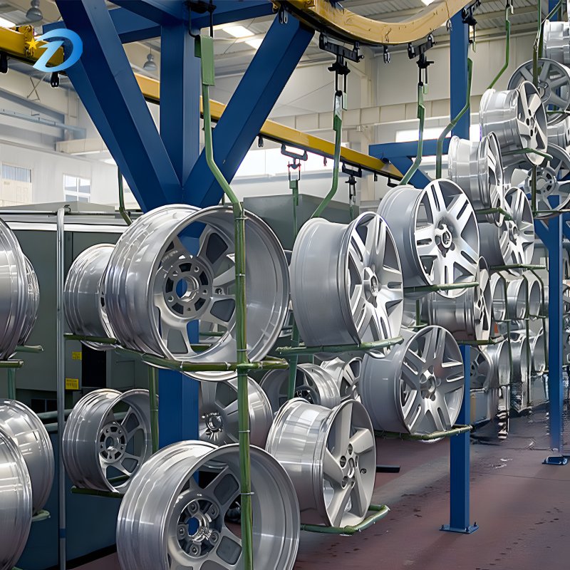 Automated Powder Coating Production Line Auto Parts Hub Automatic Powder Spraying Machine Coating System