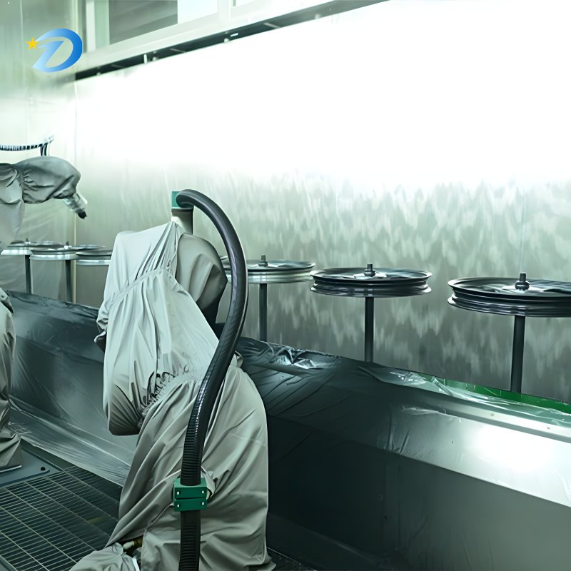 Automated Powder Coating Production Line Auto Parts Hub Automatic Powder Spraying Machine Coating System