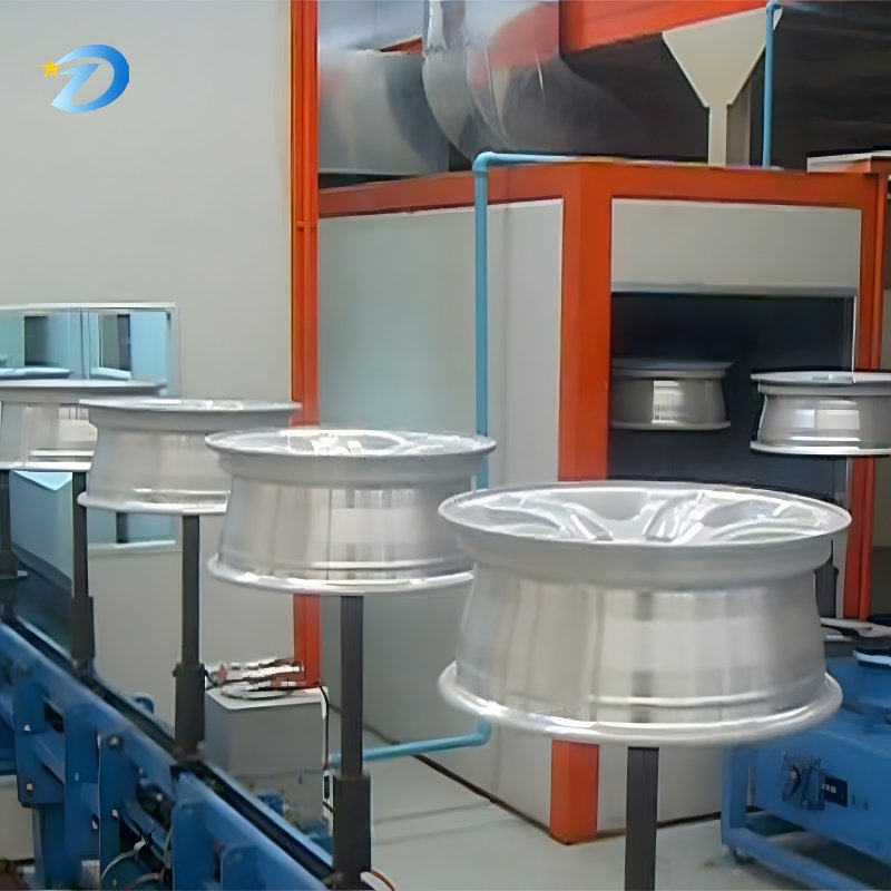 Automated Powder Coating Production Line Auto Parts Hub Automatic Powder Spraying Machine Coating System