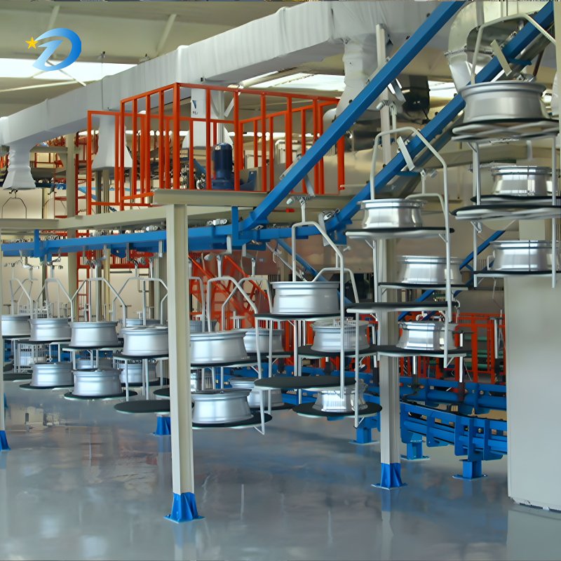 Automated Powder Coating Production Line Auto Parts Hub Automatic Powder Spraying Machine Coating System