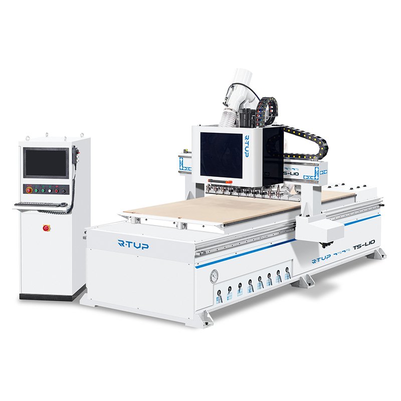 R-TUP Automatic Label Print Tool Change Spindle CNC Cutting Production Line Two Lines CNC Router