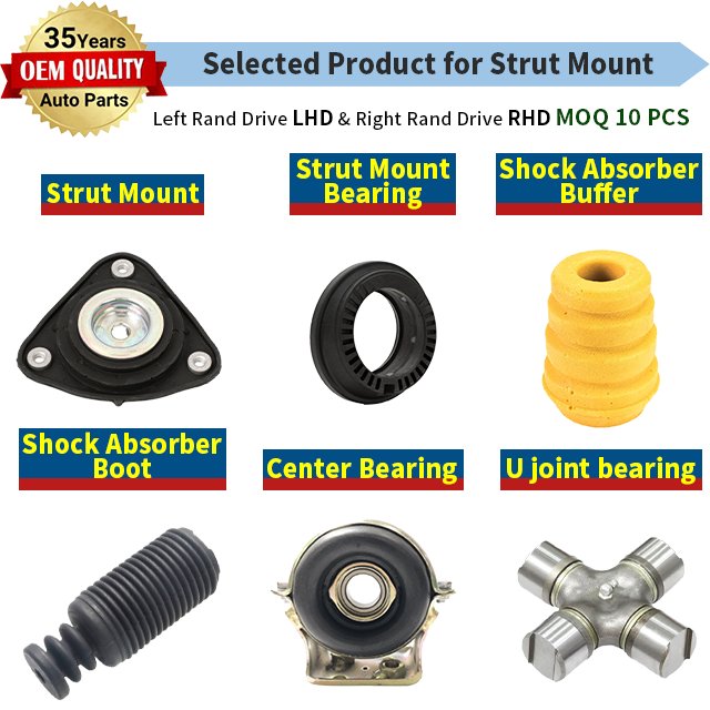 Jmen for FIAT IDEA LINEA MAREA MOBI Strut Mount Bearing Rubber Boot Buffer pickup car Suspension Part