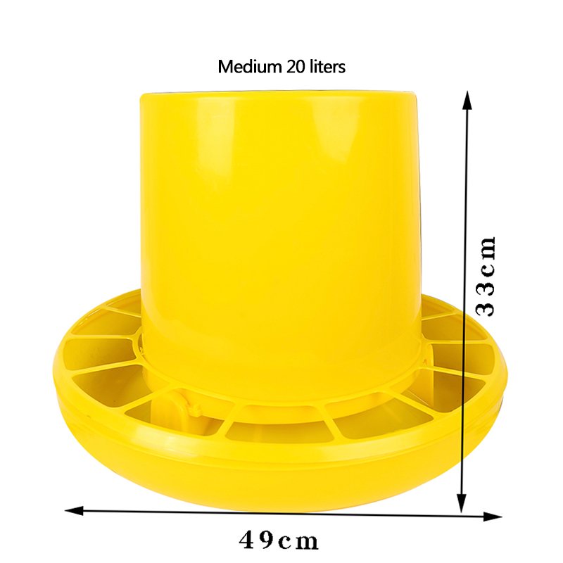 High Quality Poultry Automatic Chicken Eating Feeder Yellow Jar Kit Diy Duck and Chicken Feeder Barrel for Farm Equipment