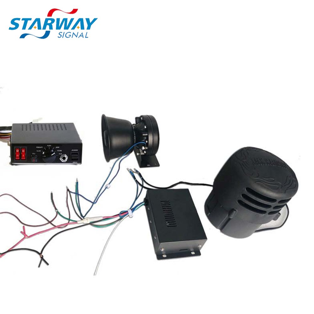 Starway Multi Tone Two 100W Speaker Horn Alarm Siren Amplifier Warning Low Frequency Speaker
