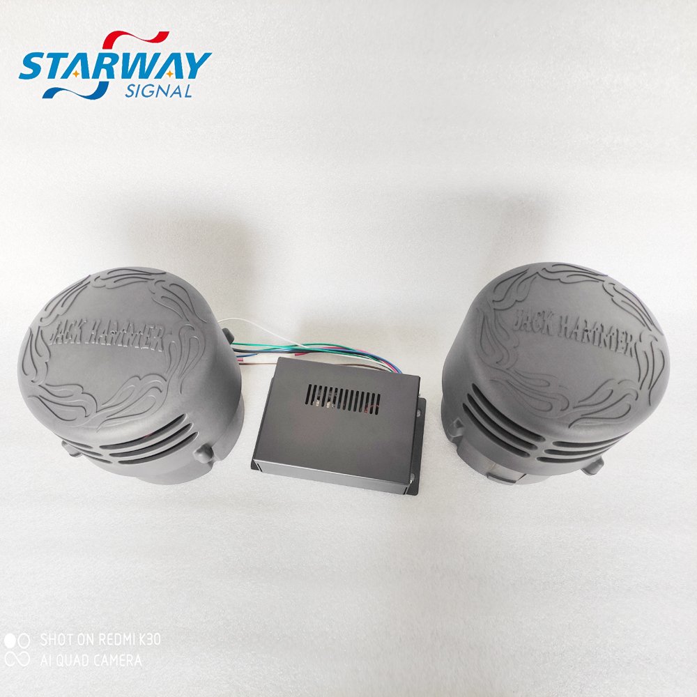 Starway Multi Tone Two 100W Speaker Horn Alarm Siren Amplifier Warning Low Frequency Speaker