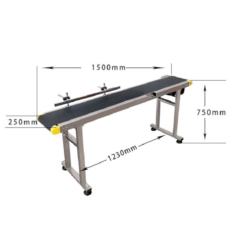 Adjustable Speed Standard 1500mm Customizable Industry Conveyor Belt for Inkjet Laser Coding