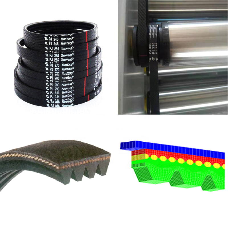 pj256 Poly- v -ribbed belts pj elastic multi-ribbed belt suitable for logistics conveyor roller drive belt