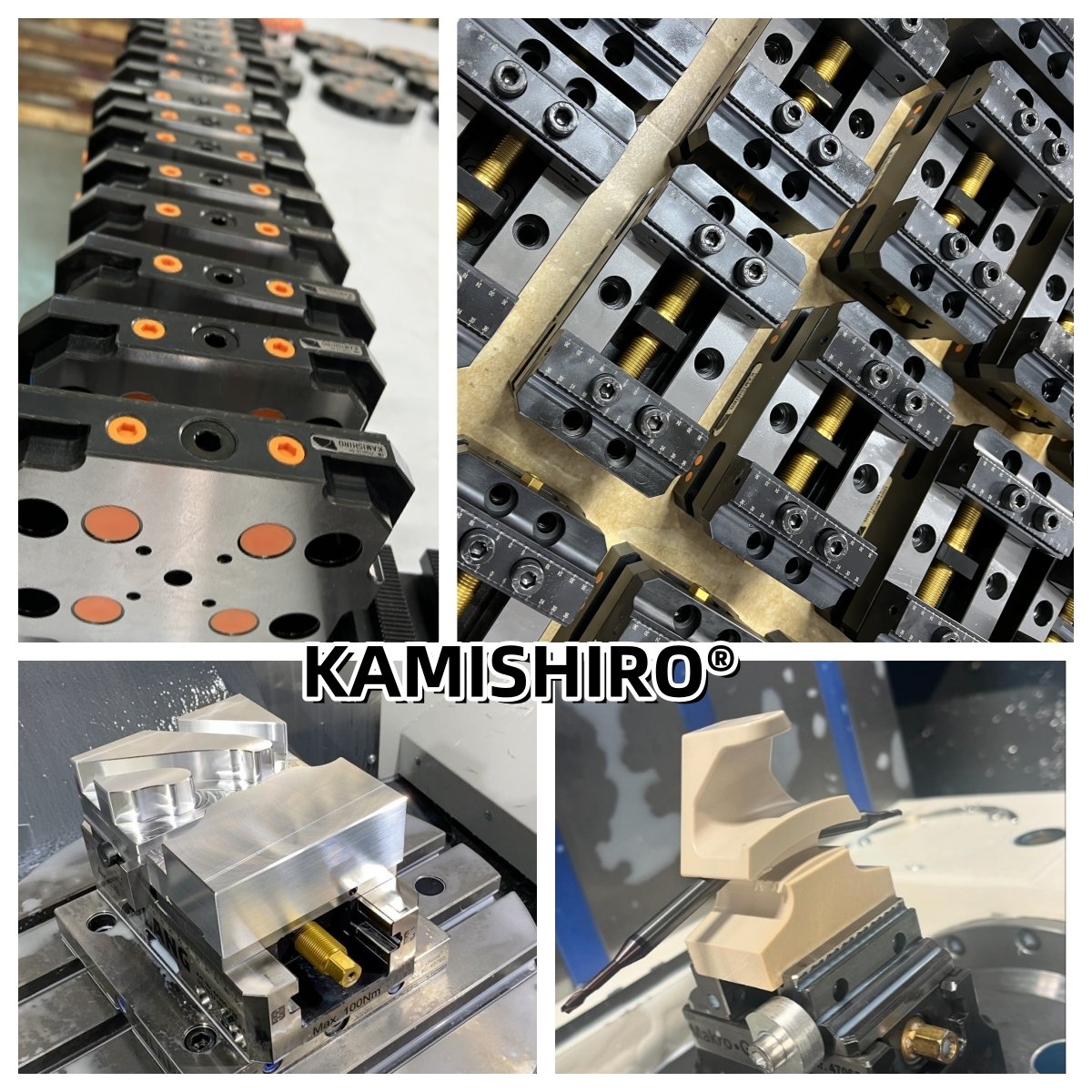 Lang 5th Axis Vise Cnc Tools Self-Centering Vice for Milling Turning Machine Clamping Automation 125mm CNC Vise Kamishiro