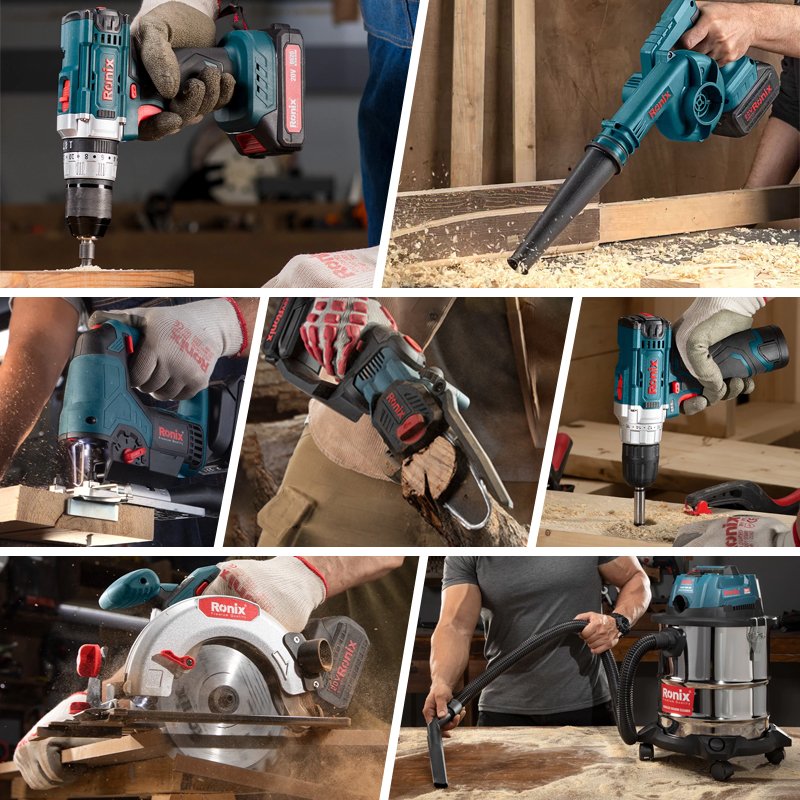 Ronix 86 Series All In One 20V Professional Cordless Power Tools Combo Set Kit