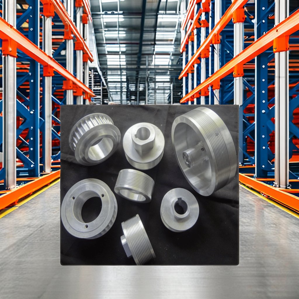 Industrially Designed Aluminum Alloy Poly V Pulleys Flat Belt & Idler Pulleys for Efficient Conveyor System & Pump Transmission