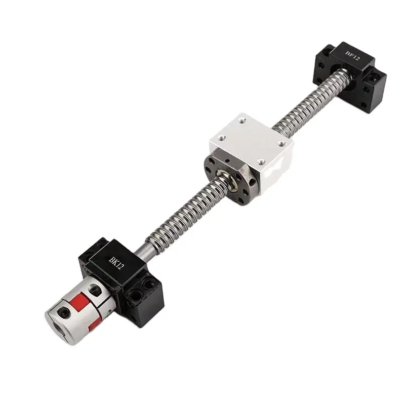 SFU1605 L100mm Rolled Ball Screw C7 With End Machined + 1605 Ball Nut + BKBF12 End Support + Coupler For Cnc Parts
