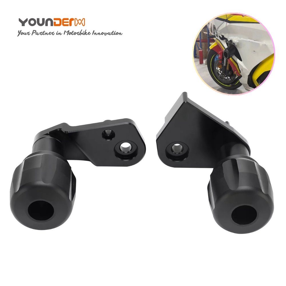 YD-0312252B Motorcycle Aluminum Frame Crash Sliders Protection Black for Suzuki Gsx-R 1000 R 17-21 S2