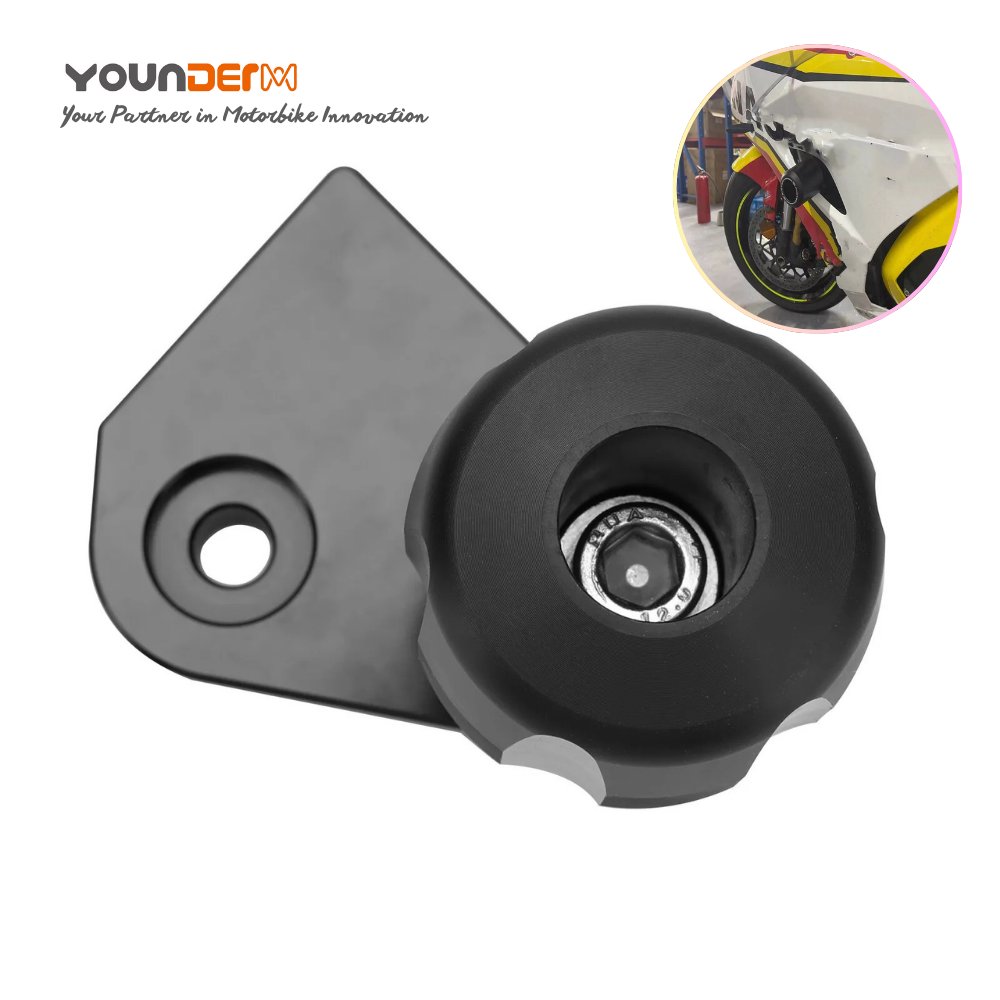 YD-0312252B Motorcycle Aluminum Frame Crash Sliders Protection Black for Suzuki Gsx-R 1000 R 17-21 S2