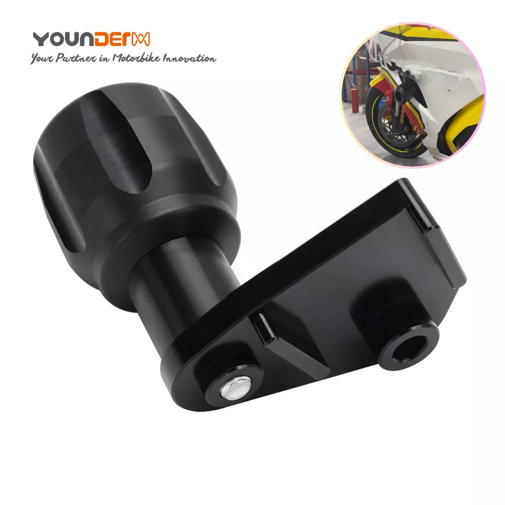 YD-0312252B Motorcycle Aluminum Frame Crash Sliders Protection Black for Suzuki Gsx-R 1000 R 17-21 S2