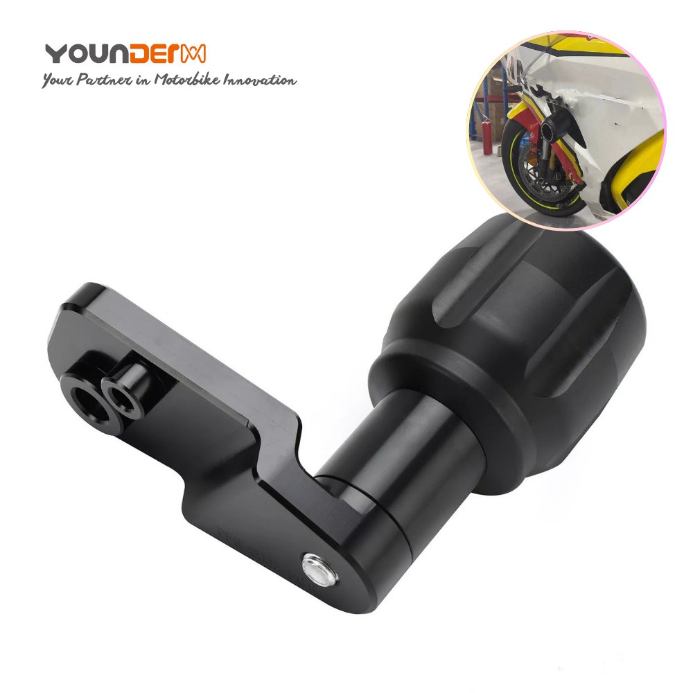YD-0312252B Motorcycle Aluminum Frame Crash Sliders Protection Black for Suzuki Gsx-R 1000 R 17-21 S2