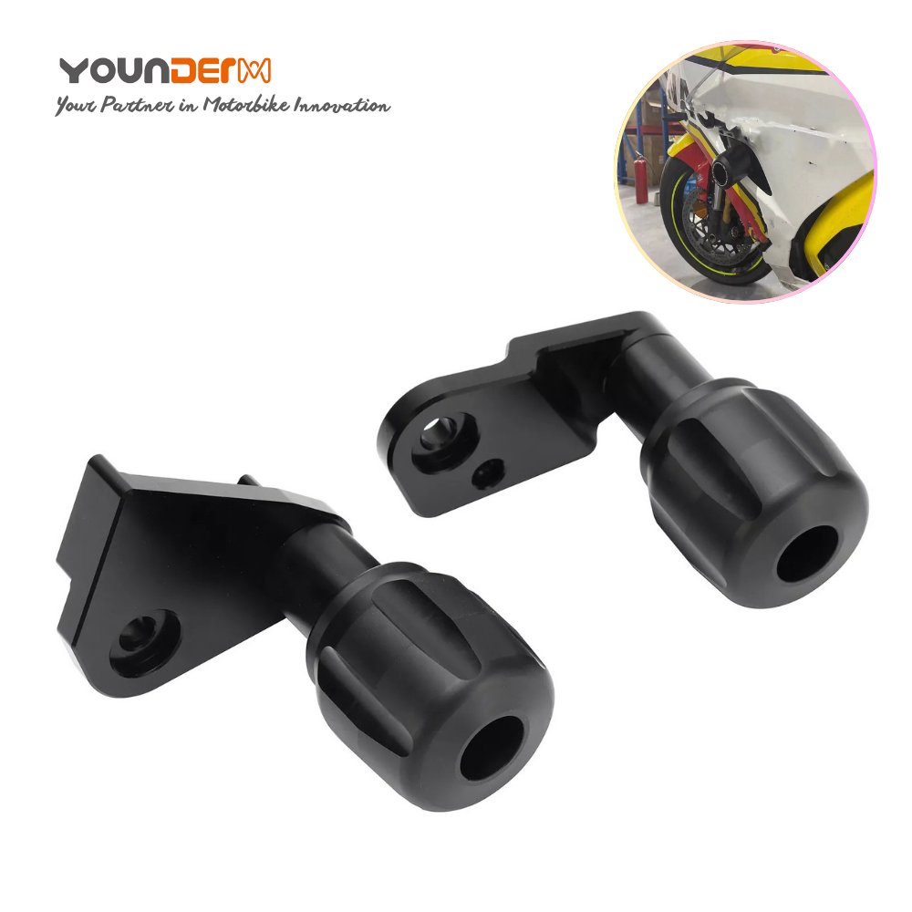 YD-0312252B Motorcycle Aluminum Frame Crash Sliders Protection Black for Suzuki Gsx-R 1000 R 17-21 S2