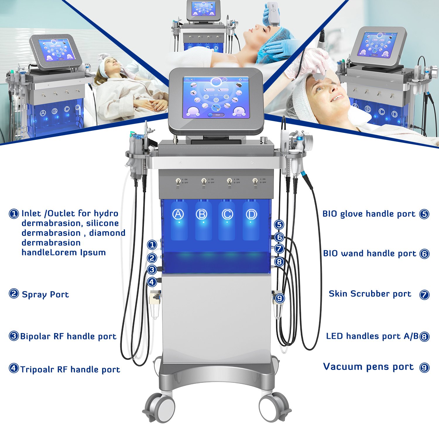 2025 OEM Customization CE Approved Hydra Microdermabrasion Aqua Peel Facial Dermabrasion Hydration Machine