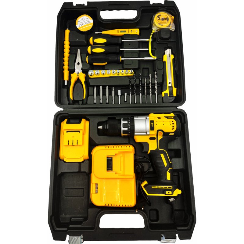 Wholesale 21V high power lithium electric impact drill punching 13mm multifunctional hand drill full Set of accessories