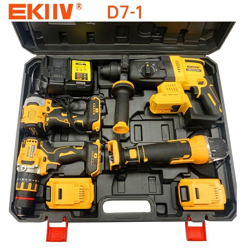 EKIIV Yellow Combo Power Tools 9 Kits Tool Set 20v Volt XRP Dew Drills Saw herramientas de construction power tools sets