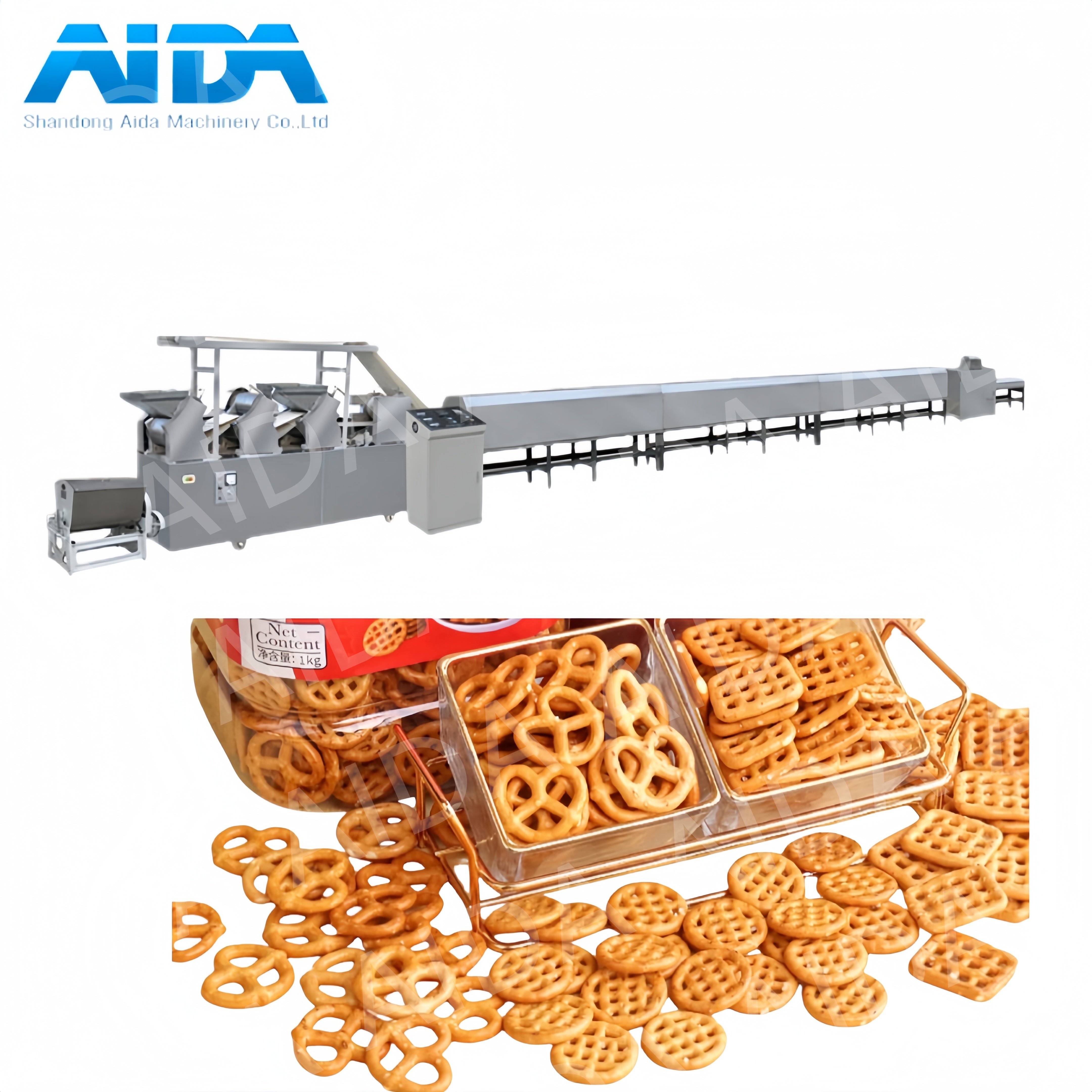 Pretzel Bath Biscuit Production Equipment Automatic Pretzel Biscuit Production Line