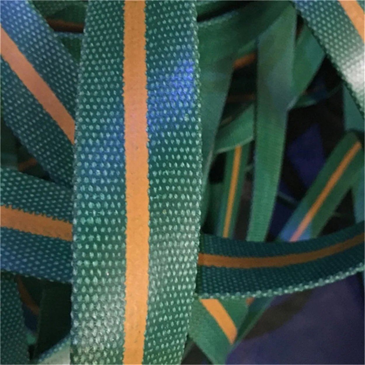 High Temperature Resistant Webbing Belt Green Cotton Canvas Flat Transmission Belt