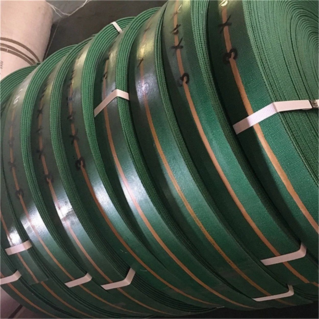 High Temperature Resistant Webbing Belt Green Cotton Canvas Flat Transmission Belt