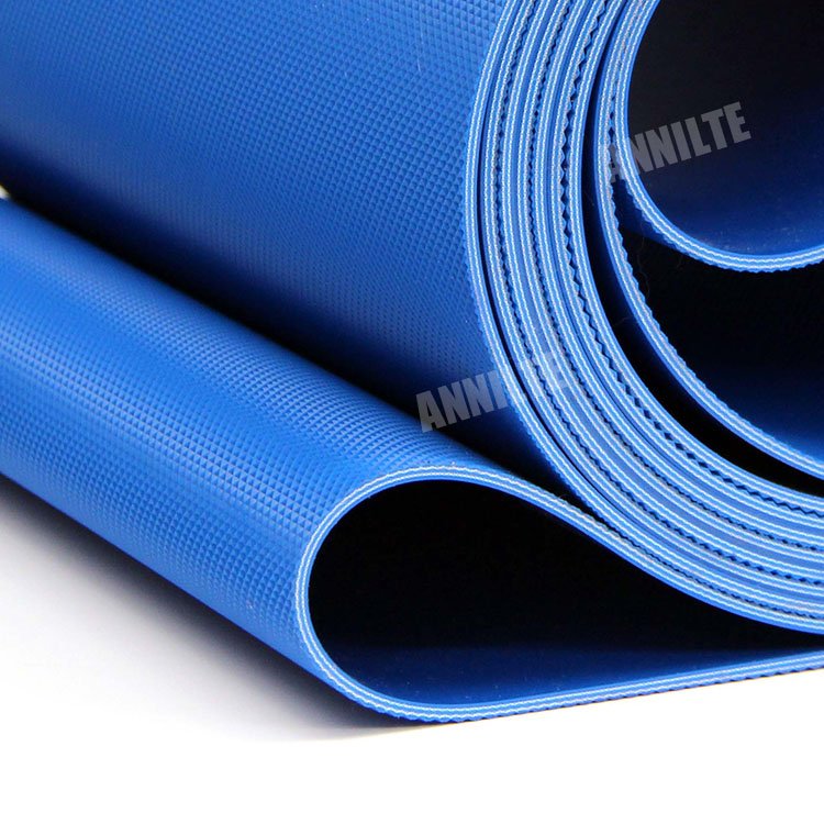 Annilte Surface diamond pattern blue food grade pu pvc conveyor belt
