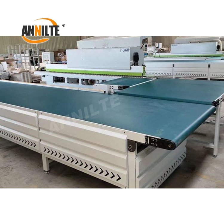 Annilte Surface diamond pattern blue food grade pu pvc conveyor belt