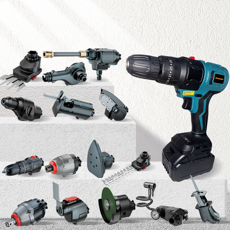 18PCS 21v Multiple Power Tools Kits Rechargeable Lithium Brushless Drill Automotive Electrical Cordless Multi Tool Combo Kit
