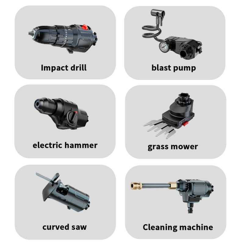 18PCS 21v Multiple Power Tools Kits Rechargeable Lithium Brushless Drill Automotive Electrical Cordless Multi Tool Combo Kit