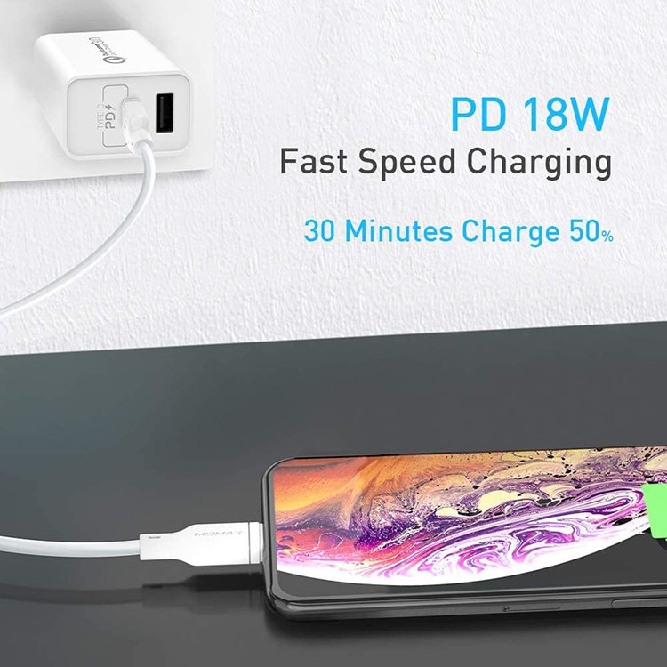 Gadgets Electronic Wall Charger Travel Adapter Mobile Phone Charging Head Type C + USB A PD+QC 20W Fast Charging USB UK Plug
