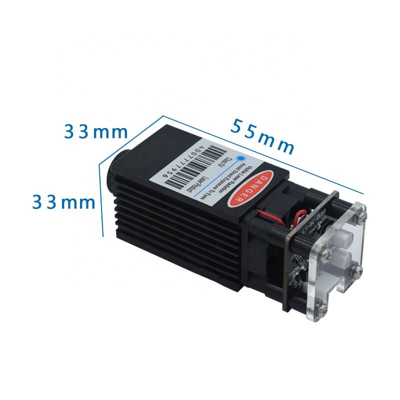 High Power 450nm 1.6W Adjustable Focal Engraving Laser Module Laser Cutting Head CNC Machine Engraver Accessory