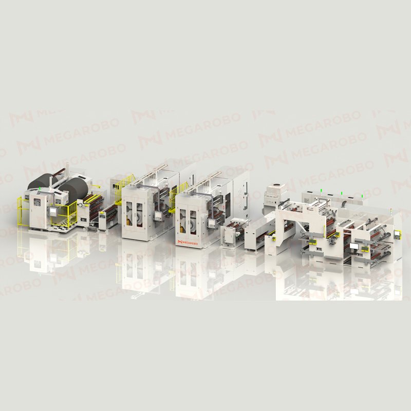 Lithium Battery Electrode Roll Press Machine Single Release and Double Collection High Speed Double Roll Production Line