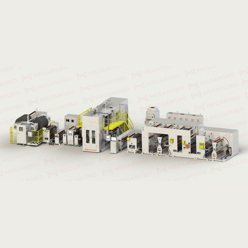 Lithium Battery Electrode Roll Press Machine Single Release and Double Collection High Speed Double Roll Production Line