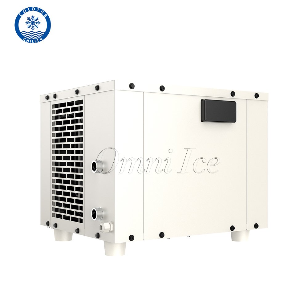 0.8HP Air-Cooled Fitness Recovery Therapy Water Chiller for Bath 220/110V Automatic R32 Compressor 1HP Cold Plunge Chilling