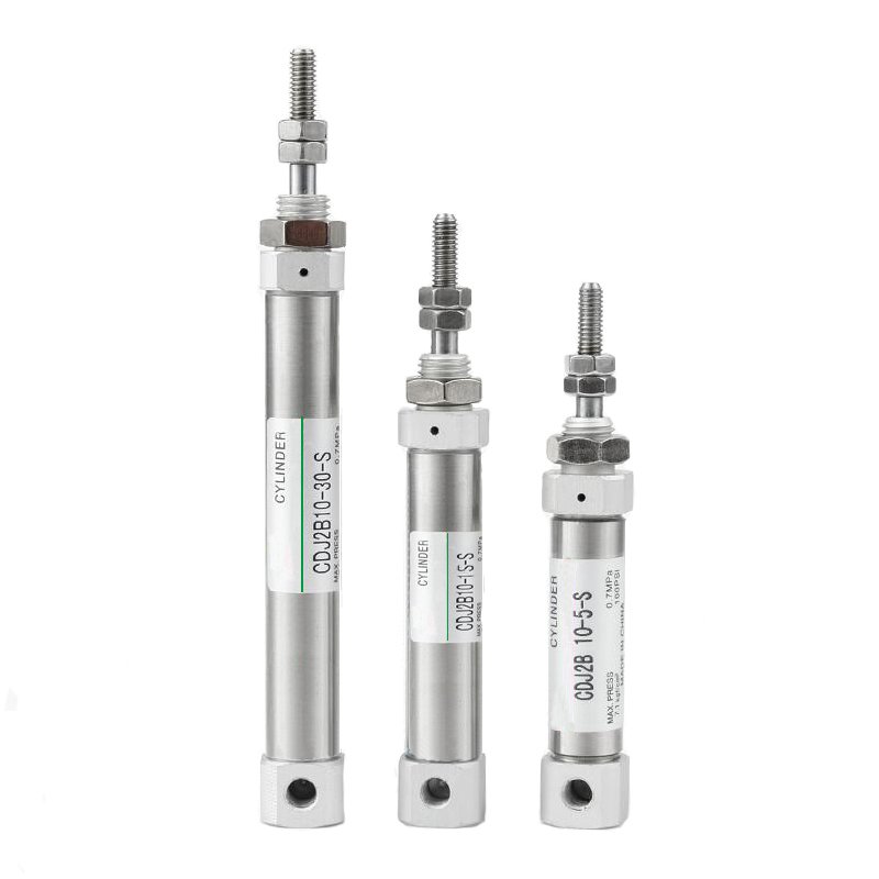 CJ2Z CJ2ZW Built-in Speed Controller Type Double Acting Single / Double Rod Pneumatic Series Cylinder for Industry Use