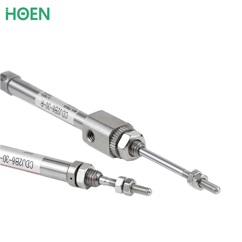 CJ2Z CJ2ZW Built-in Speed Controller Type Double Acting Single / Double Rod Pneumatic Series Cylinder for Industry Use