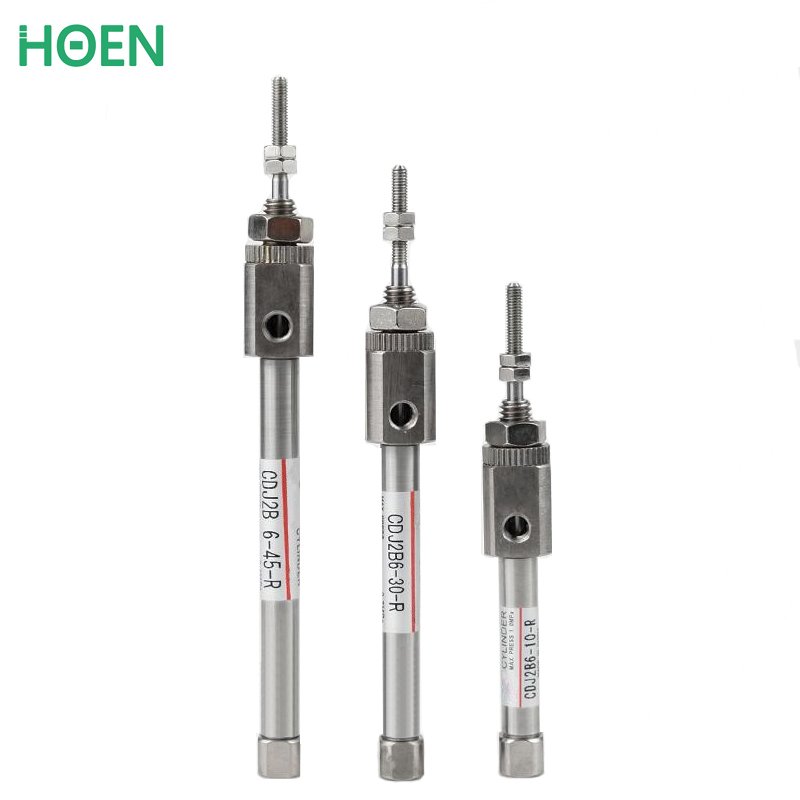 CJ2Z CJ2ZW Built-in Speed Controller Type Double Acting Single / Double Rod Pneumatic Series Cylinder for Industry Use